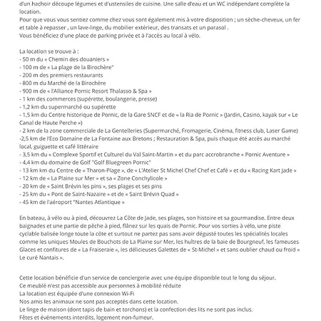 Apartmán Face Mer, Pour 4 Personnes Pornic